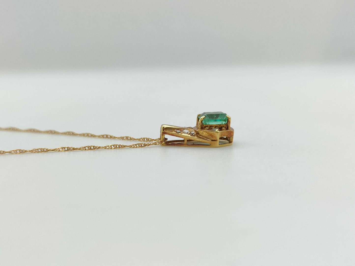 E0.75ct D0.40ct K18 2.5g Necklace