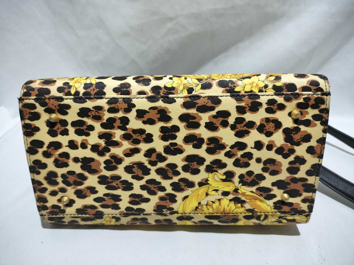 VERSACE Leopard Print Handbag Shoulder Bag
