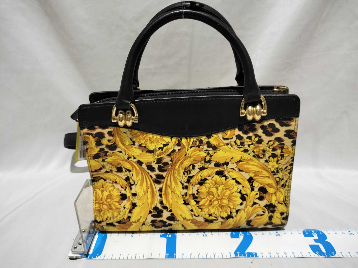 VERSACE Leopard Print Handbag Shoulder Bag