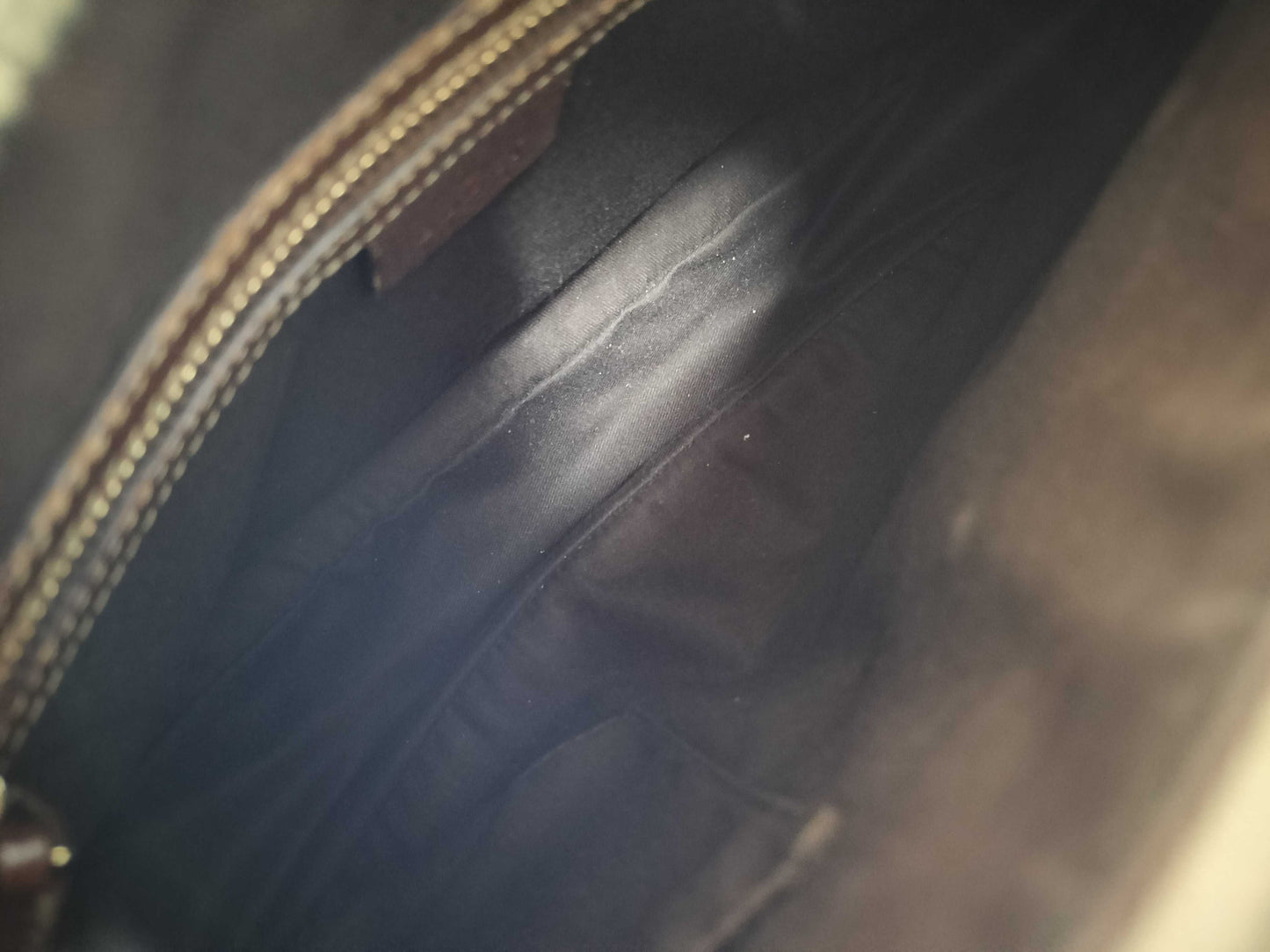 GUCCI Bamboo Canvas Handbag