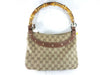 GUCCI Bamboo Canvas Handbag