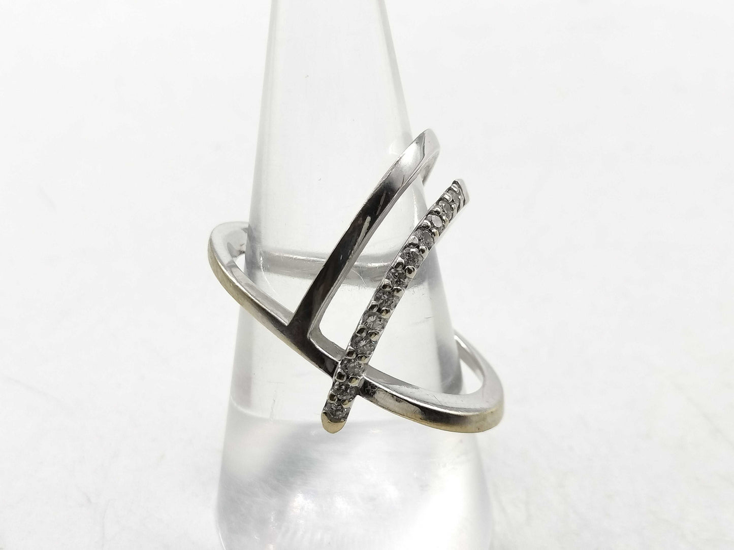 D0.22ct K18WG 8.6g Ring