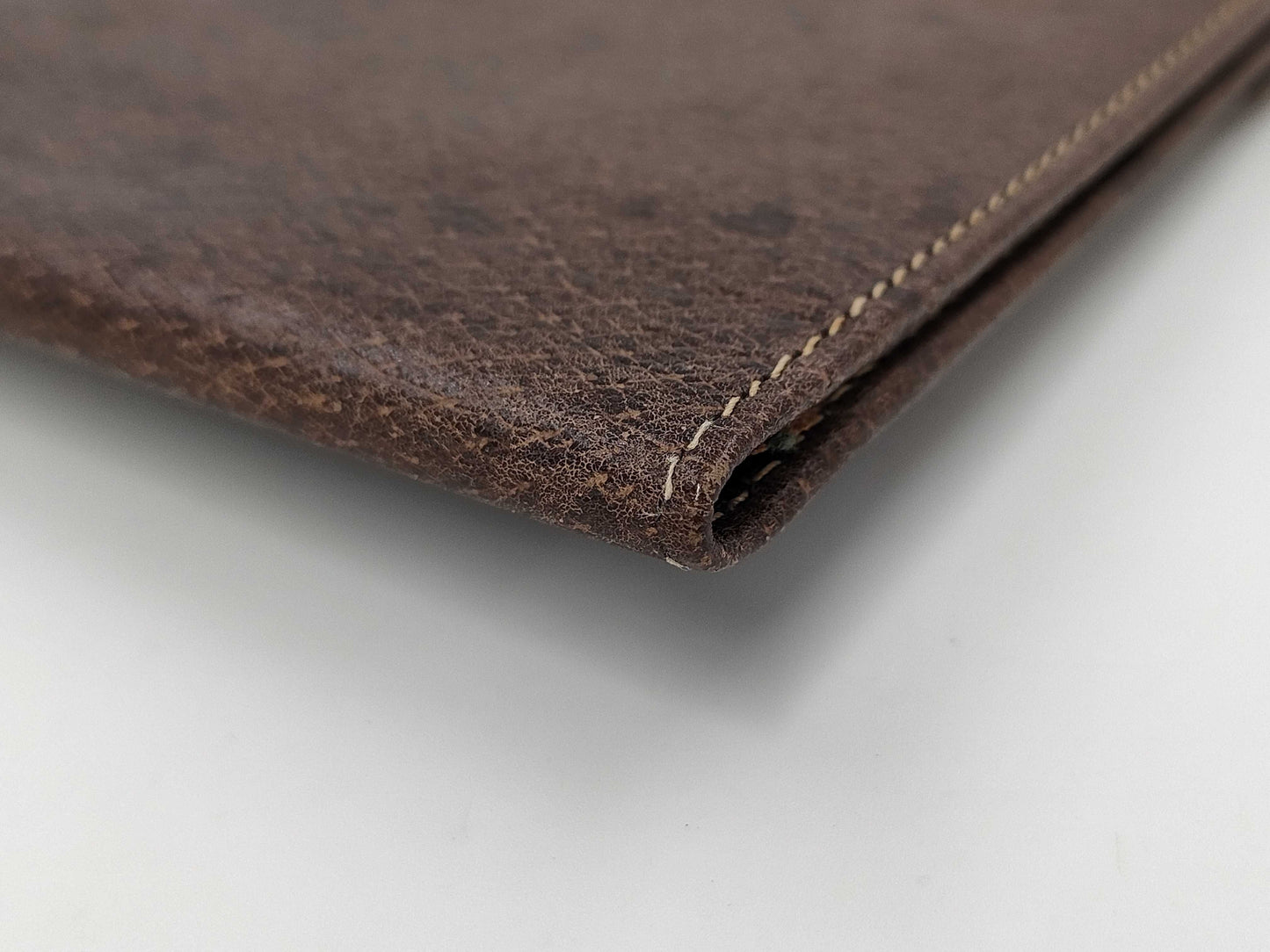 (10463_0057) GUCCI Old Leather Long Wallet Brown Wallet
