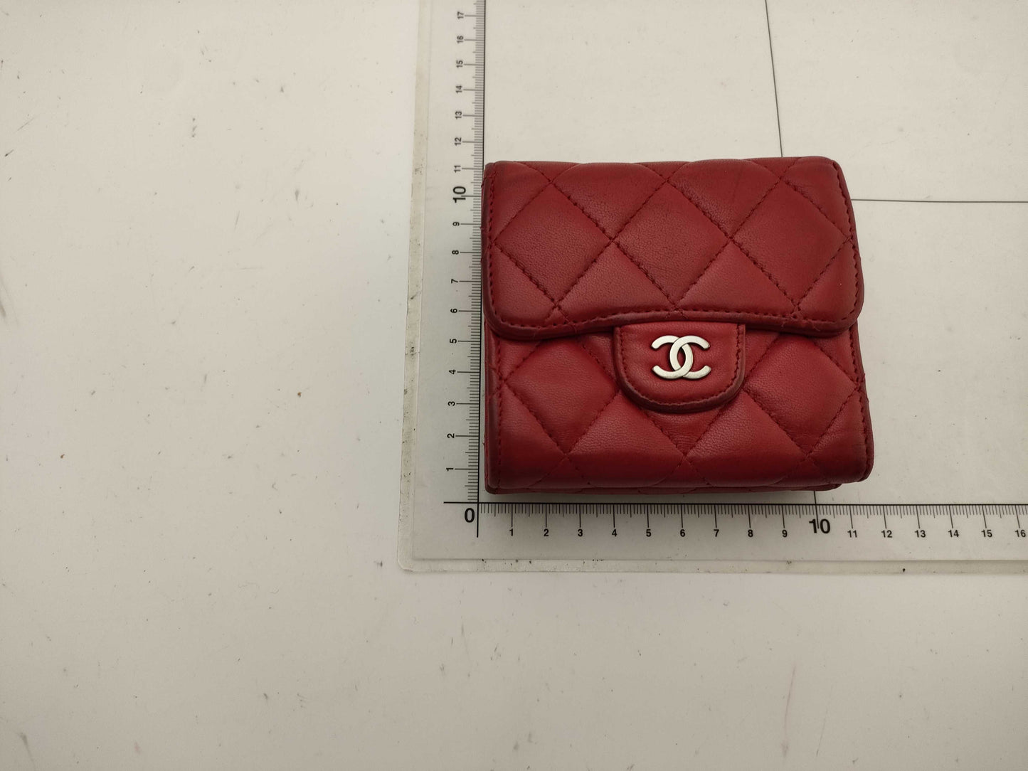 CHANEL Lambskin Matelasse Double Hook Wallet