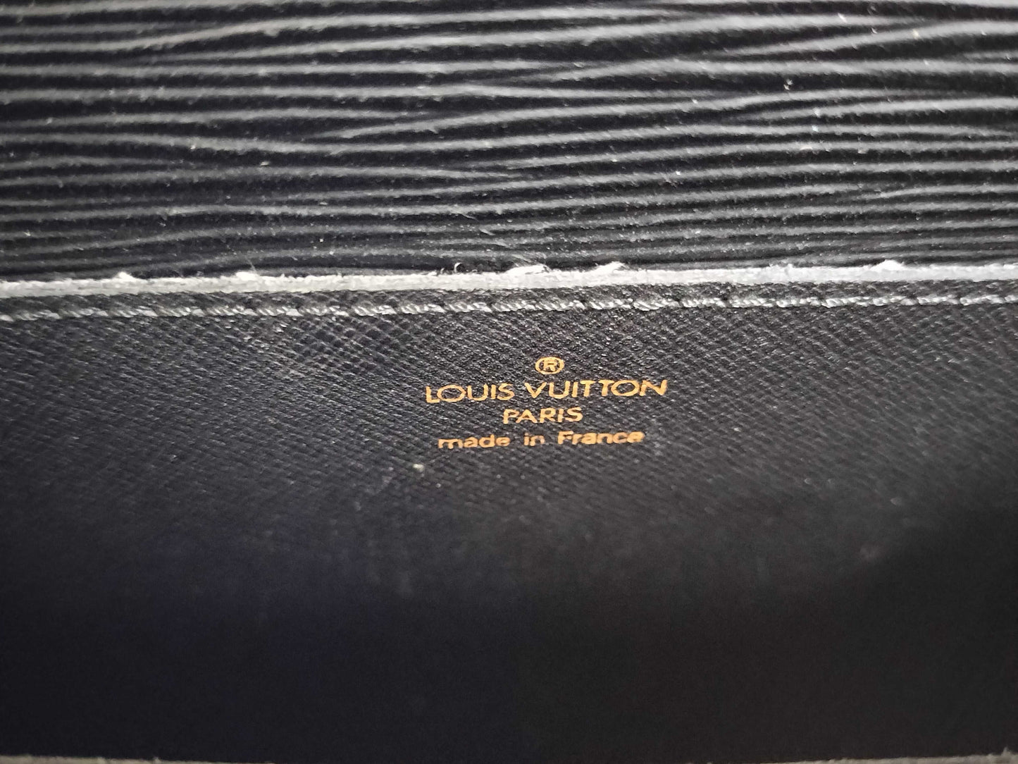LOUIS VUITTON Epi briefcase black business bag
