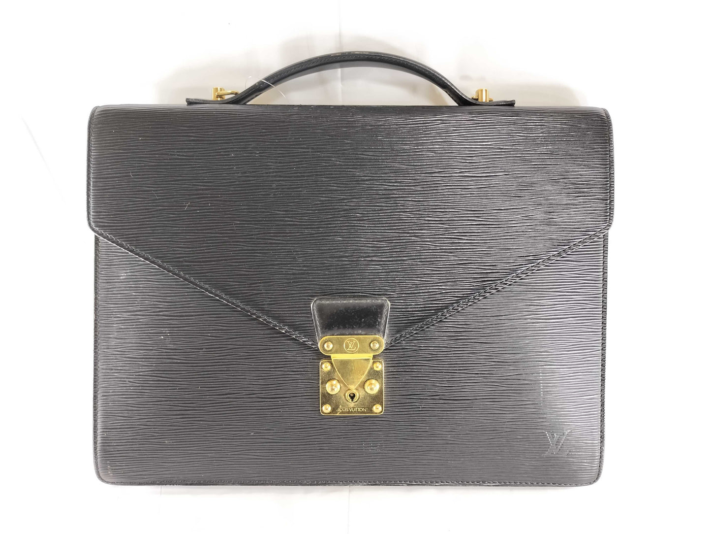 LOUIS VUITTON Epi briefcase black business bag