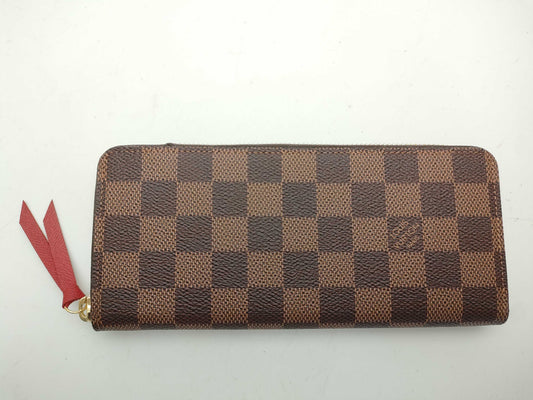 LOUIS VUITTON Damier N60534 Portefeuille Clemence Cerise Wallet