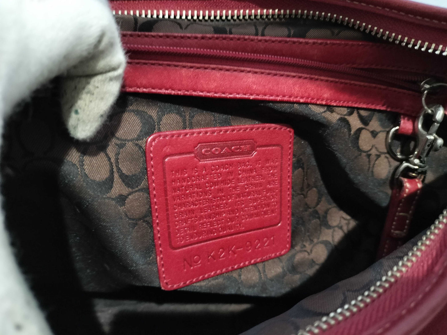 COACH Old Coach/9221/One Shoulder/Red Shoulder Bag