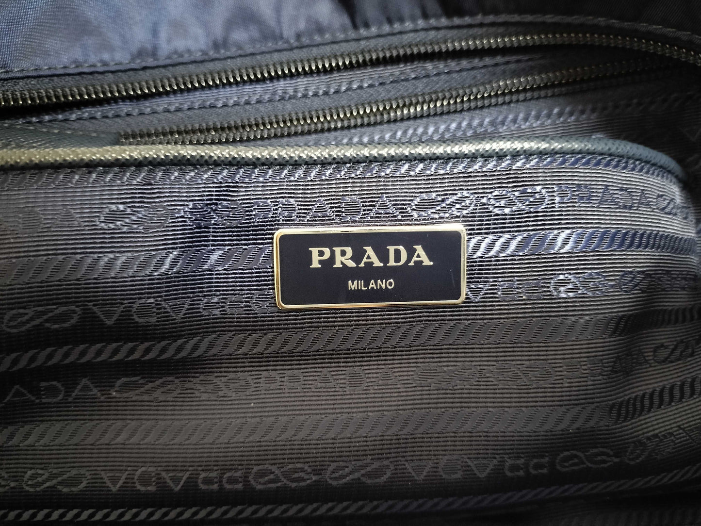 PRADA Nylon 2-way Shoulder Bag, Navy, 1BG093