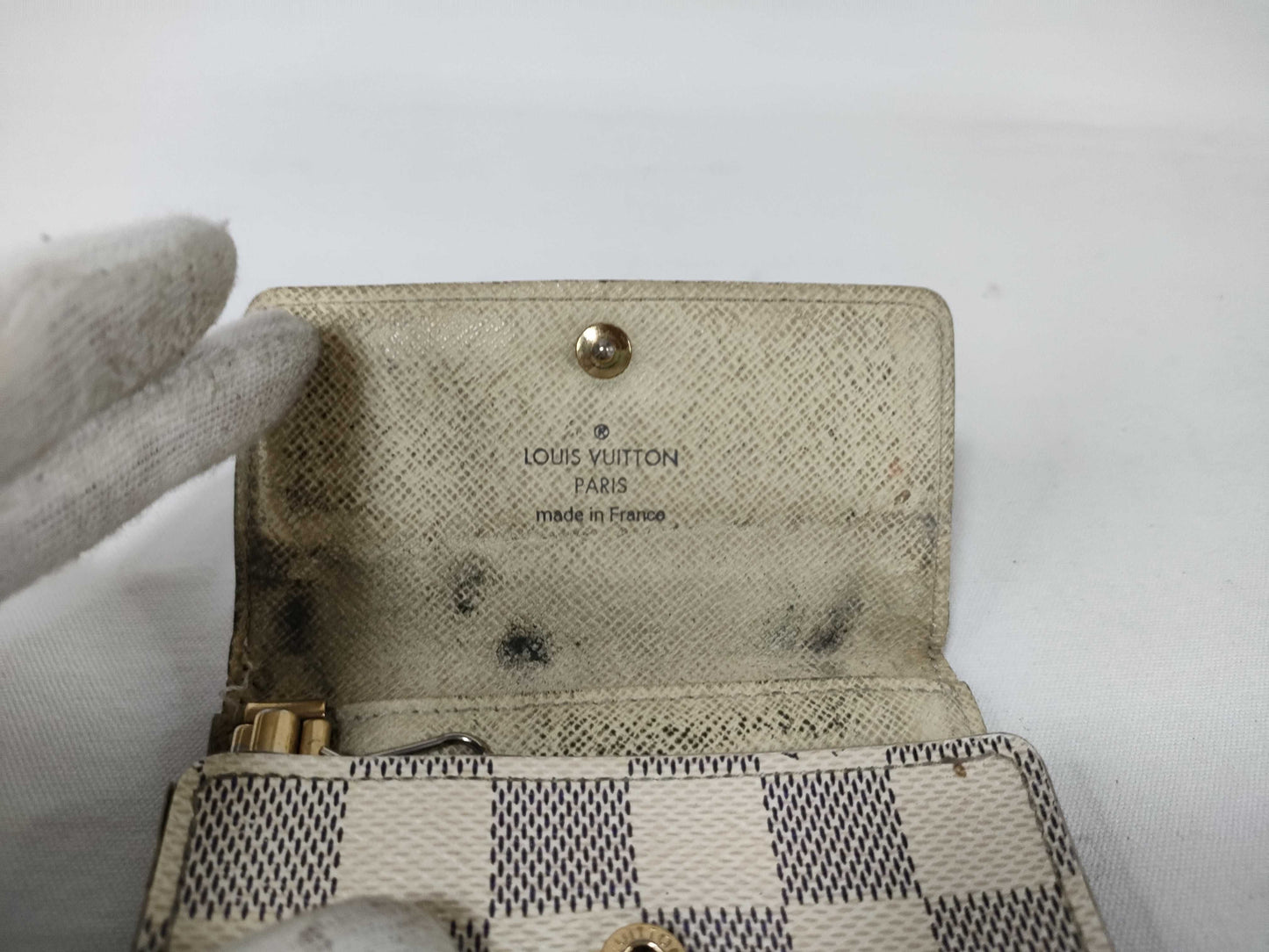 LOUIS VUITTON Monogram Monogram/Damier Azur Key Case Key Case/Key Holder