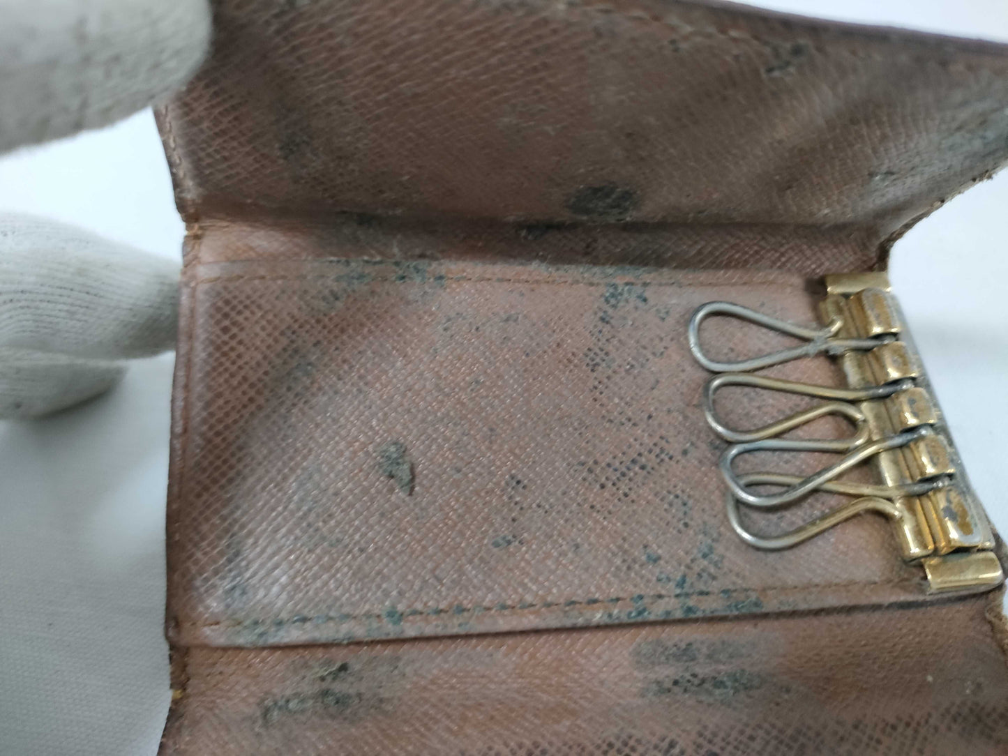 LOUIS VUITTON Monogram Monogram/Damier Azur Key Case Key Case/Key Holder