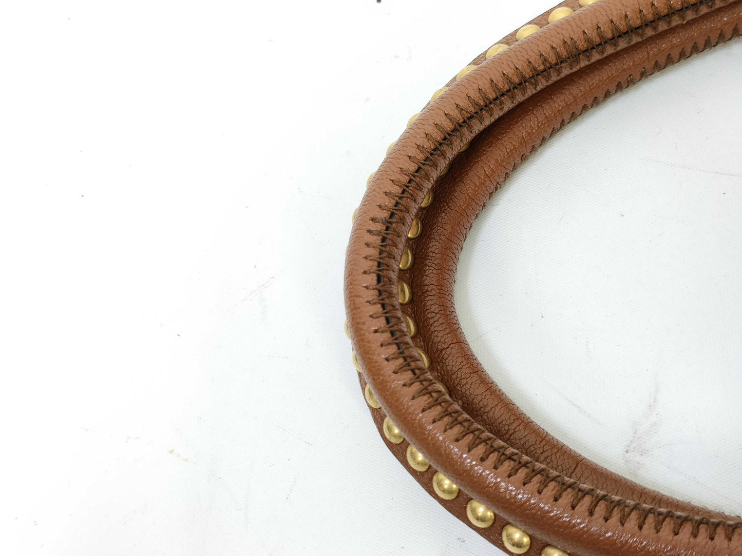 Miu Miu handbag, leather, brown, out of shape