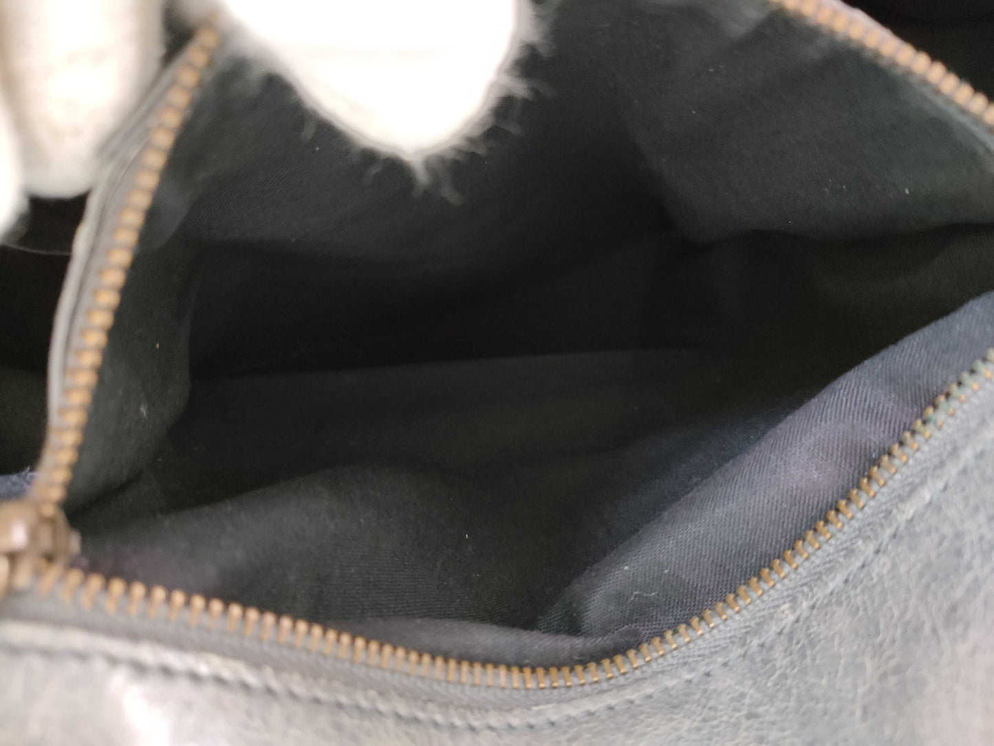 (10460_0217) BALENCIAGA The Sunday Leather Grey 228750 Tote Bag