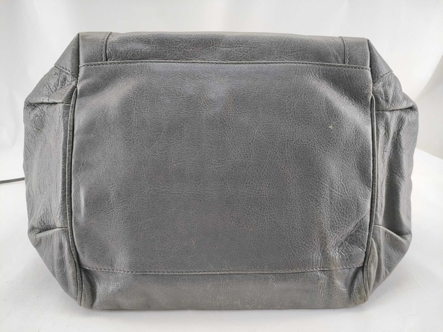 (10460_0217) BALENCIAGA The Sunday Leather Grey 228750 Tote Bag