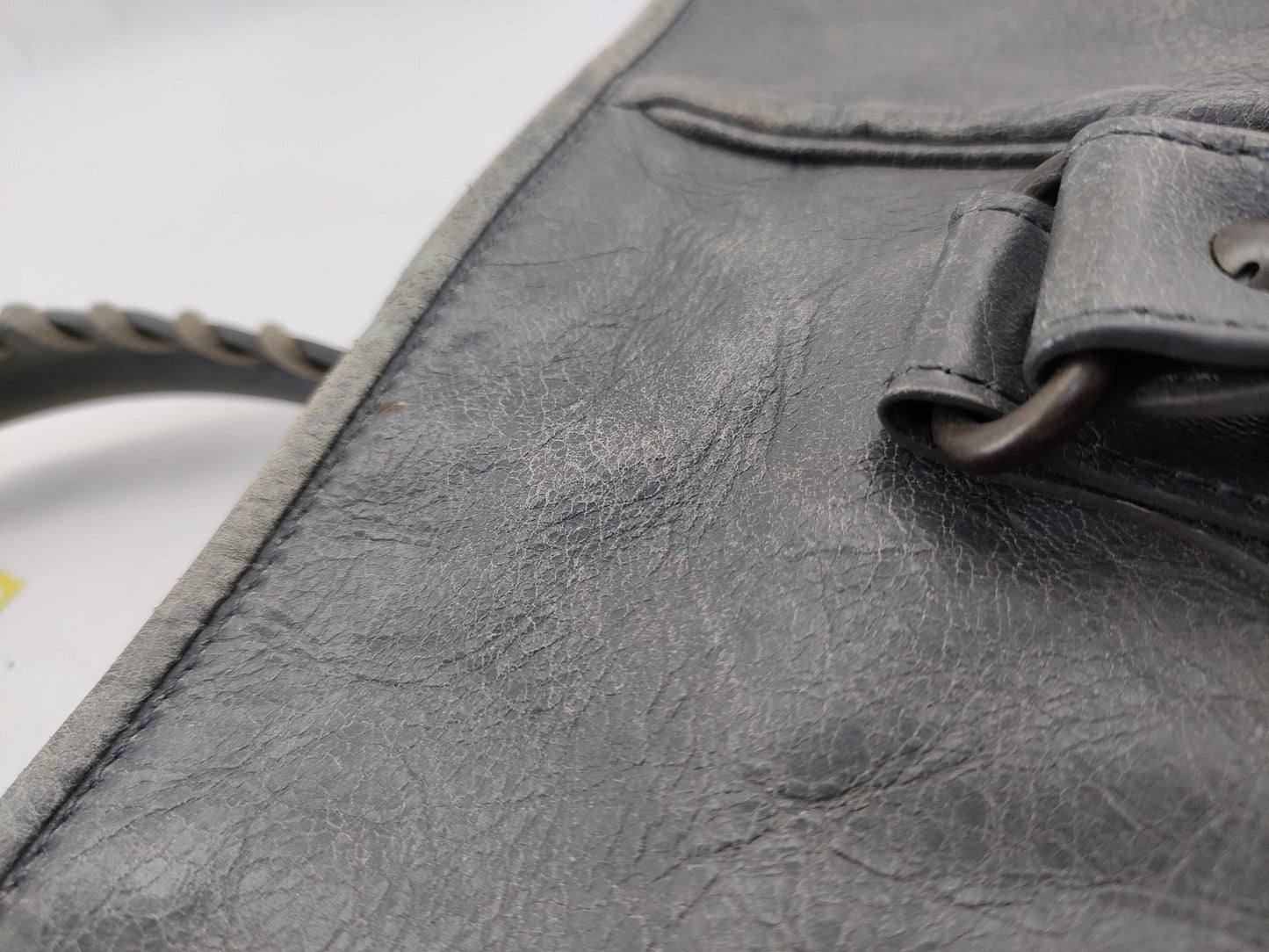 (10460_0217) BALENCIAGA The Sunday Leather Grey 228750 Tote Bag