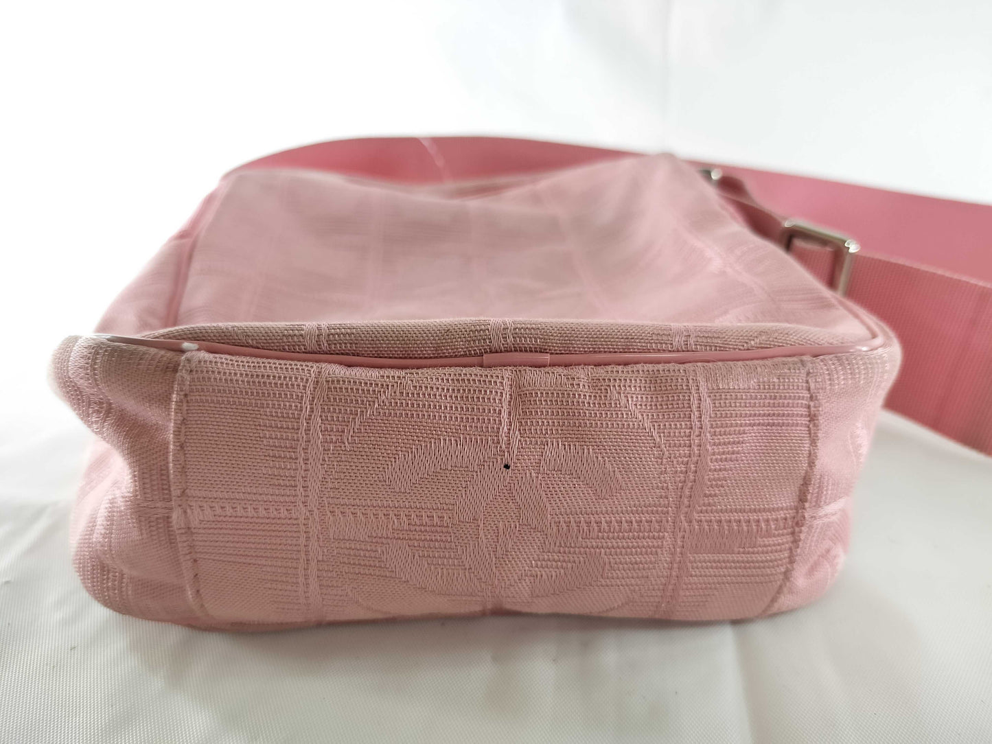 CHANEL New Travel Line Leather x Nylon Shoulder Bag