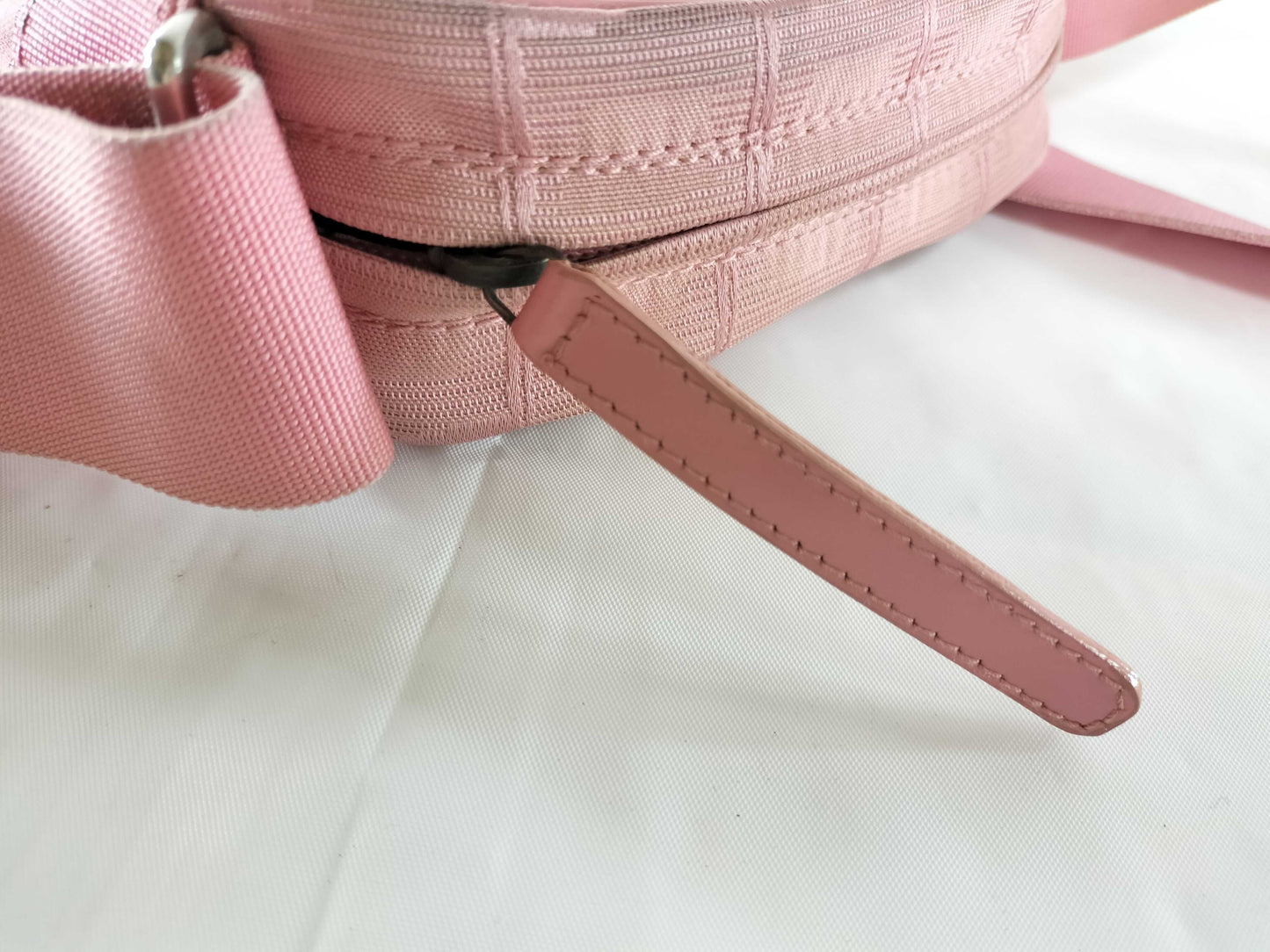 CHANEL New Travel Line Leather x Nylon Shoulder Bag