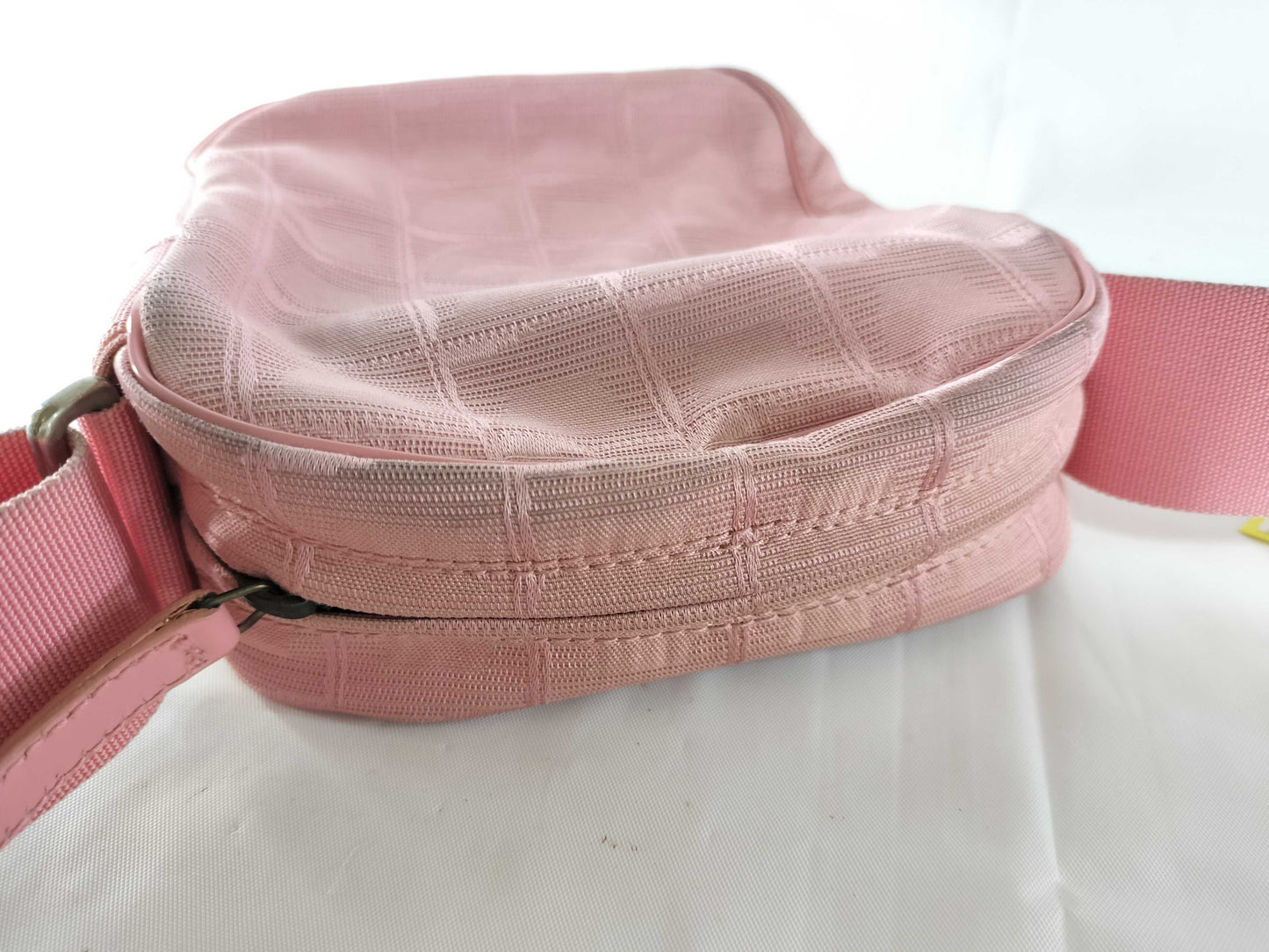 CHANEL New Travel Line Leather x Nylon Shoulder Bag