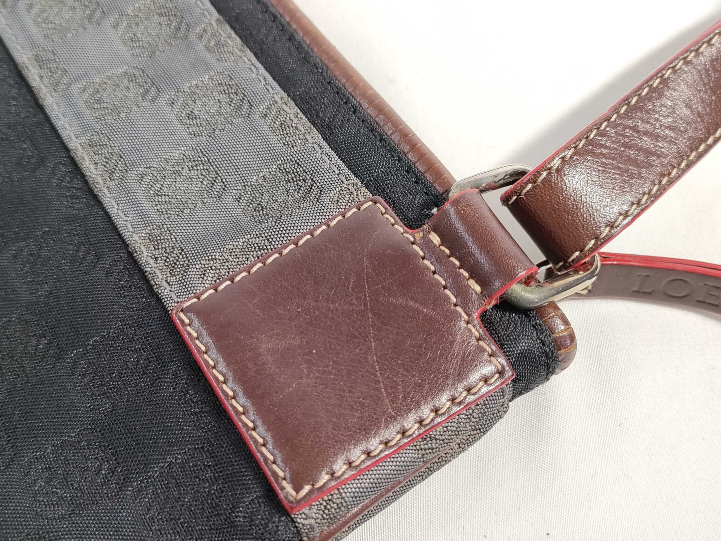 LOEWE Anagram Canvas Shoulder Bag