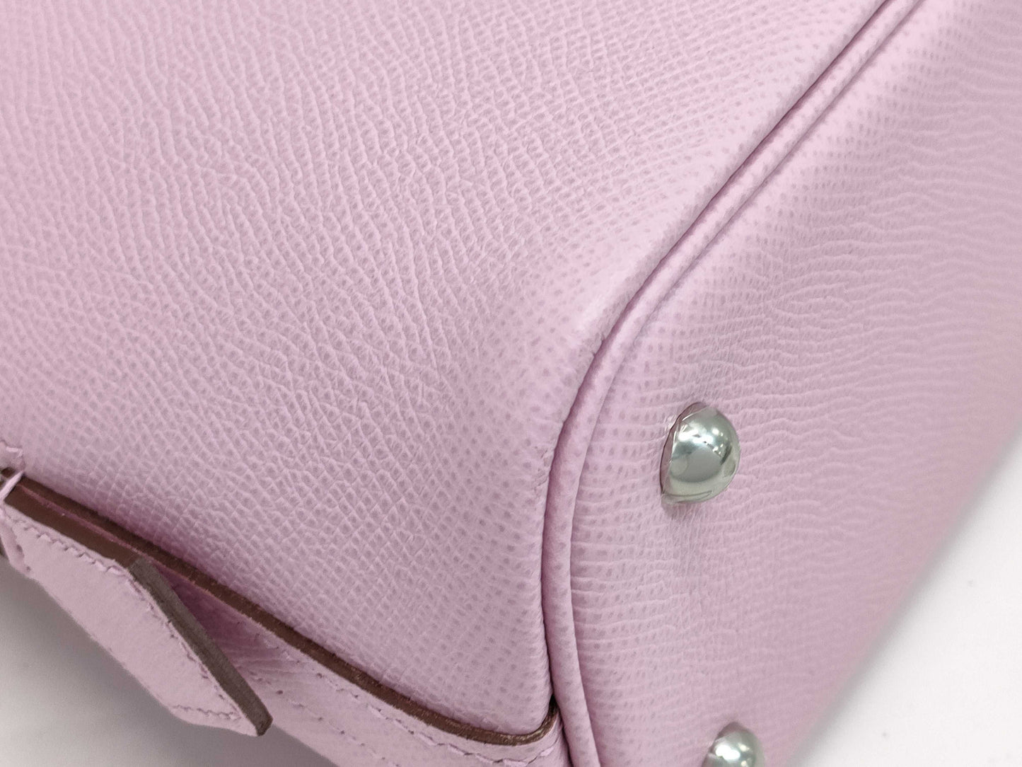 HERMES Bolide 25 Epsom Leather Mauve Silvestre Silver Hardware U Stamp Handbag