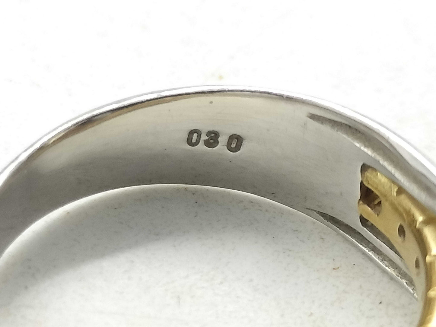 D0.30ct Pt900/K18 4.9g Ring