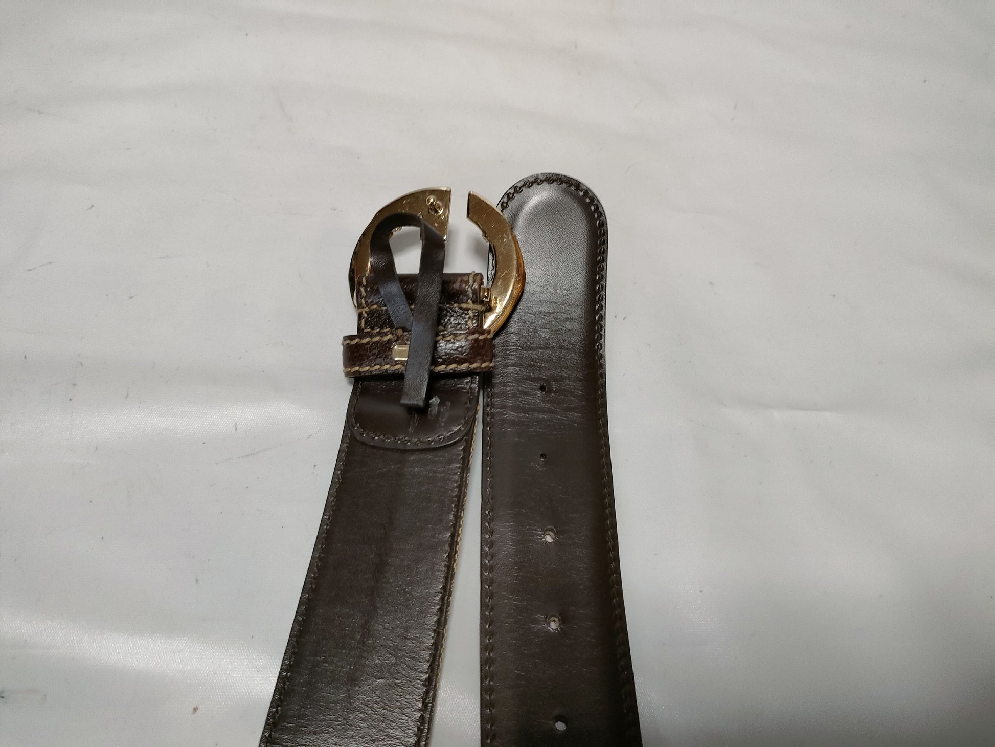 GUCCI 138456 1476 85 34/Belt/Jacquard x Leather Belt