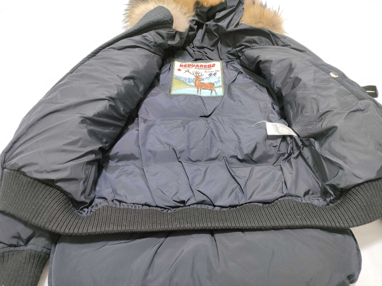 DSQUARED2 Down Jacket Raccoon Feather Jacket