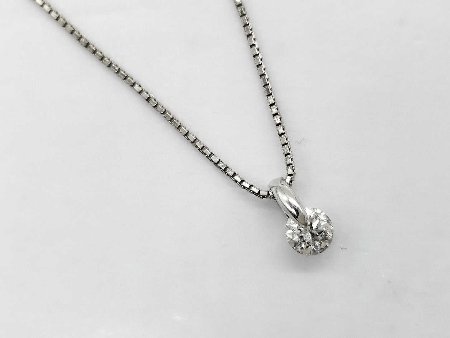 D0.31ct K18WG 2.6g Necklace