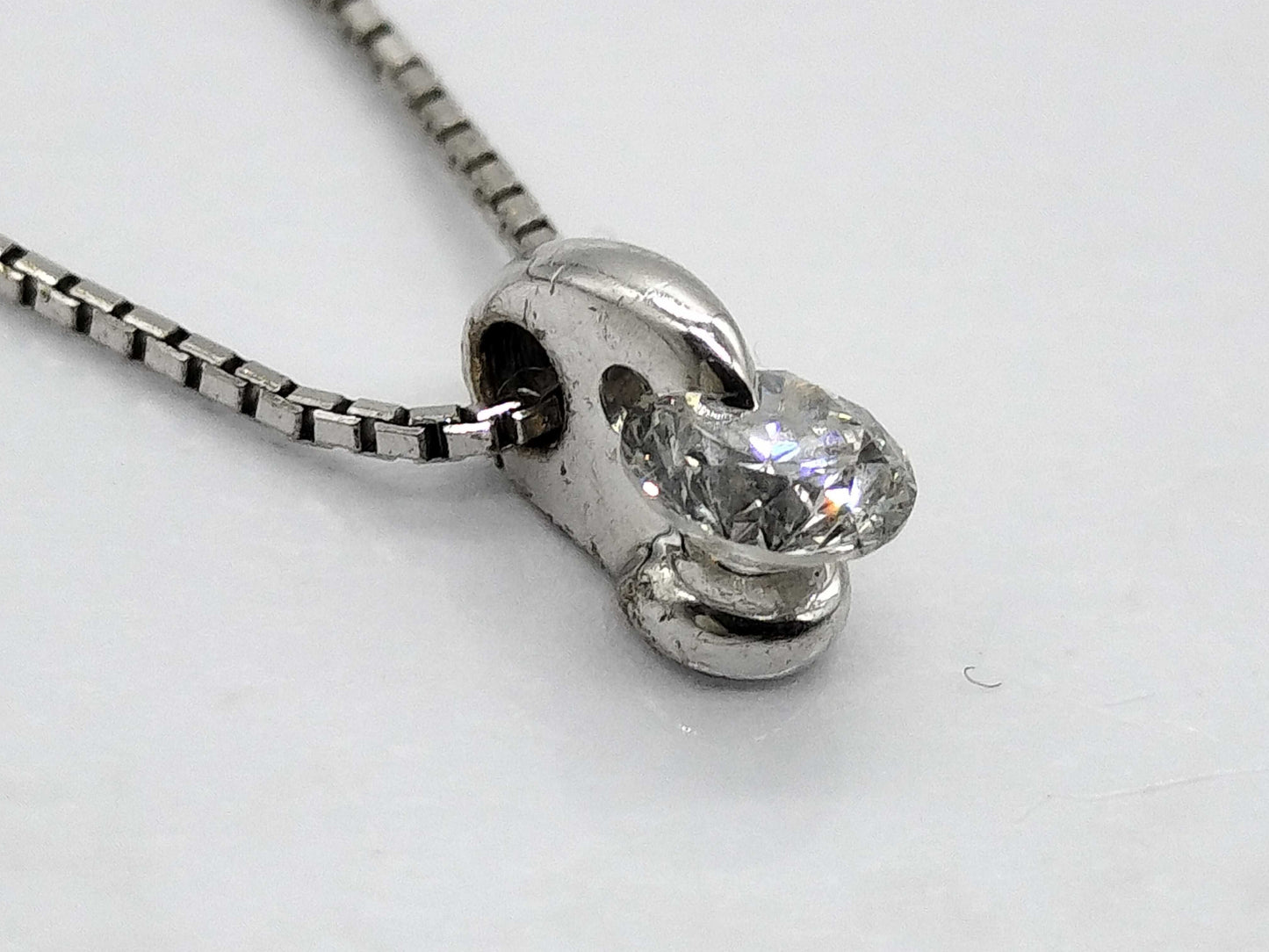 D0.31ct K18WG 2.6g Necklace
