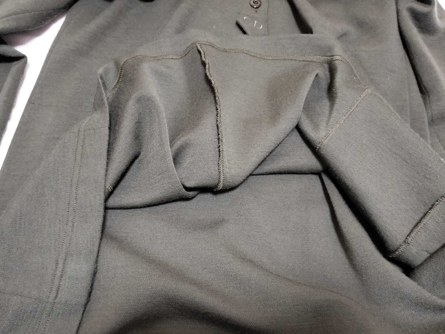 Dior Vintage/CD Logo/Wool Long Sleeve Dress