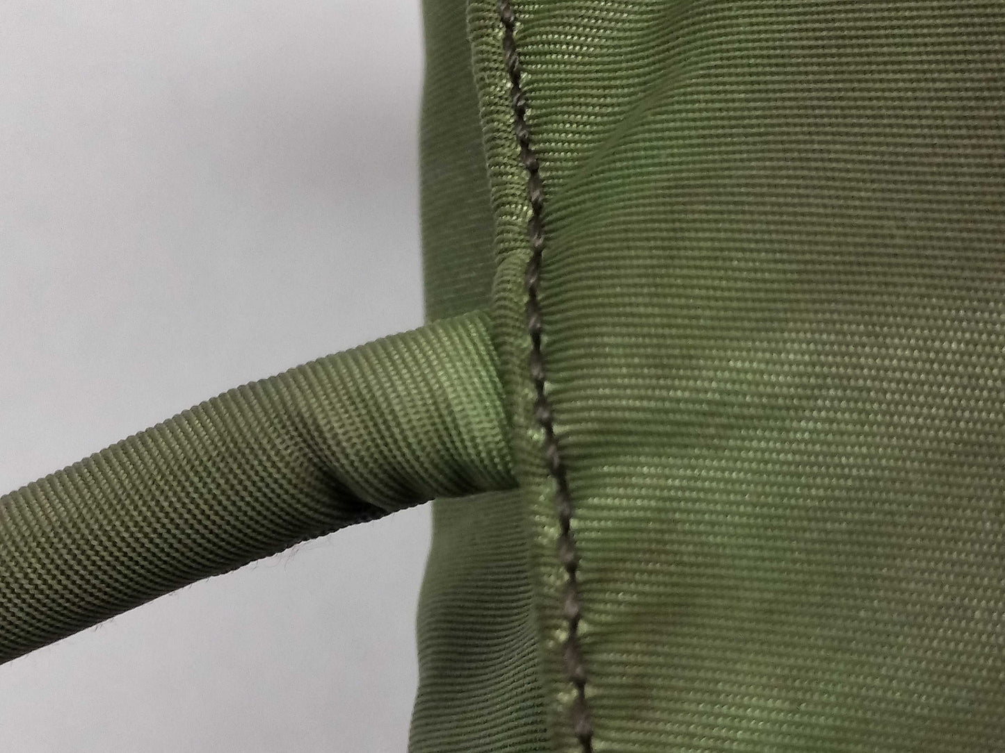 PRADA Nylon Shoulder Bag Khaki Tote Bag