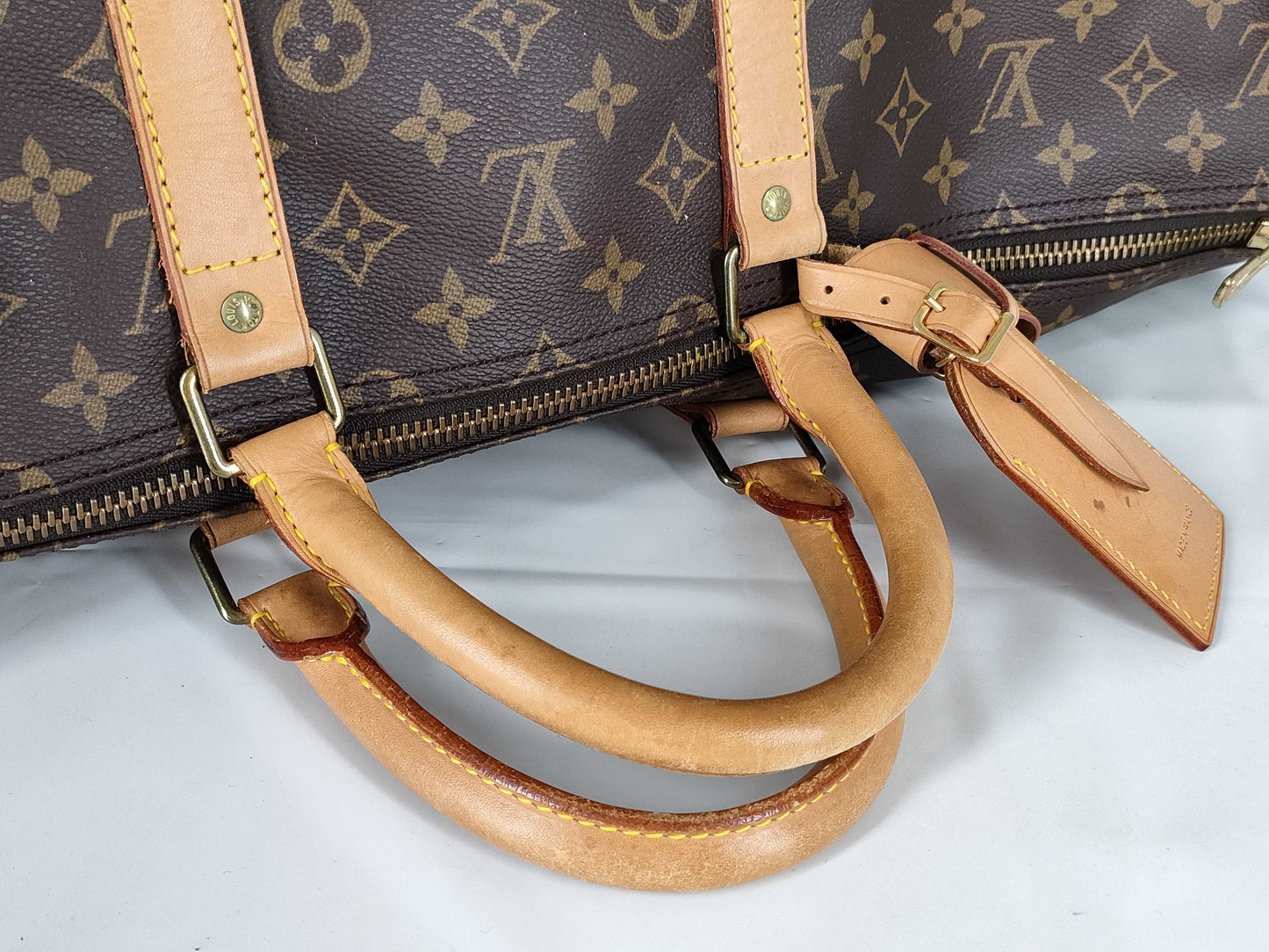 LOUIS VUITTON Monogram M41424 Keepall 55 Bandouliere Boston Bag