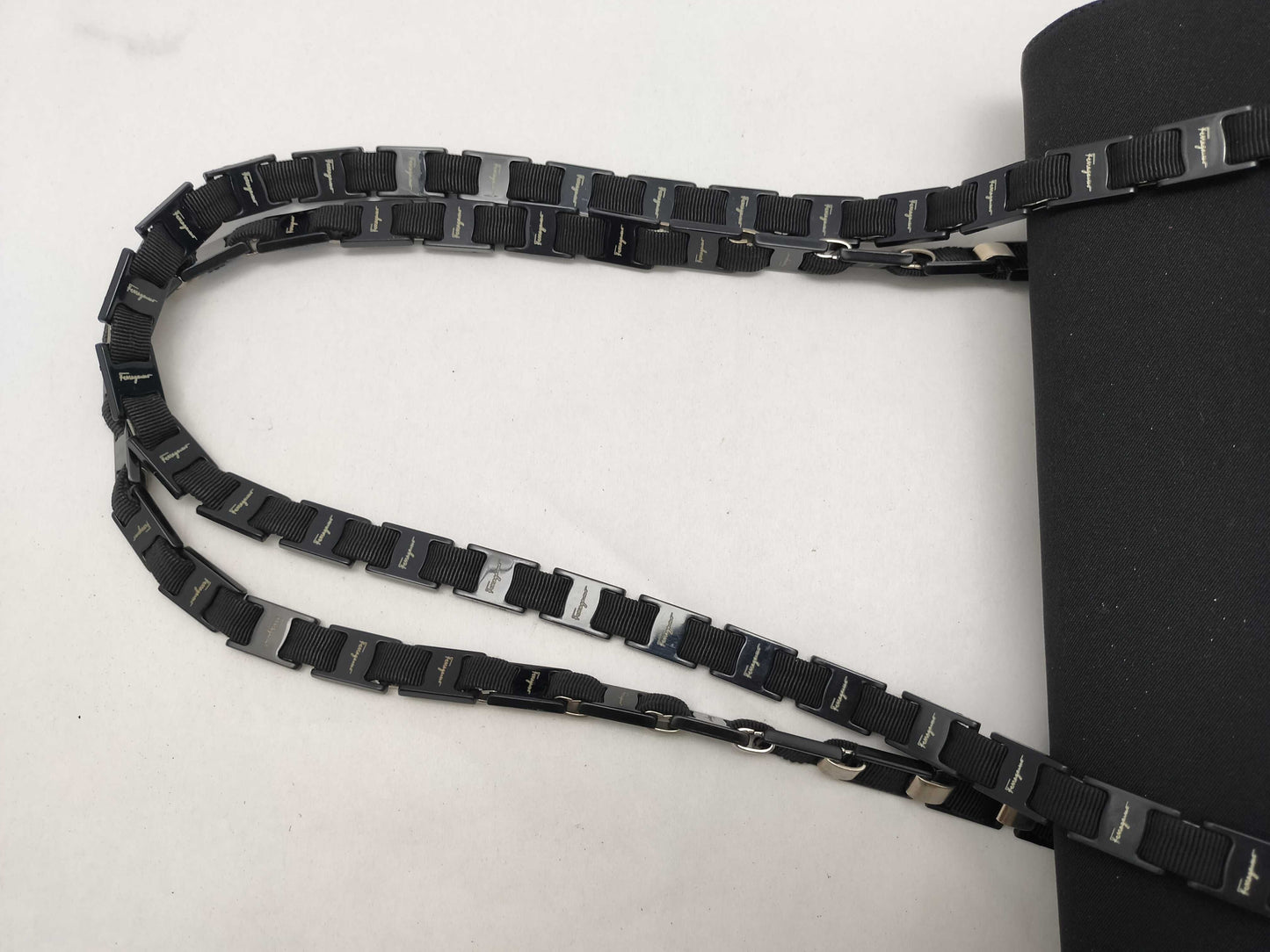Salvatore Ferragamo Chain Nylon Shoulder Bag