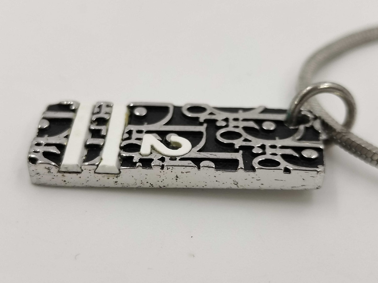 (10461_0326) Dior Logo Necklace Black Necklace