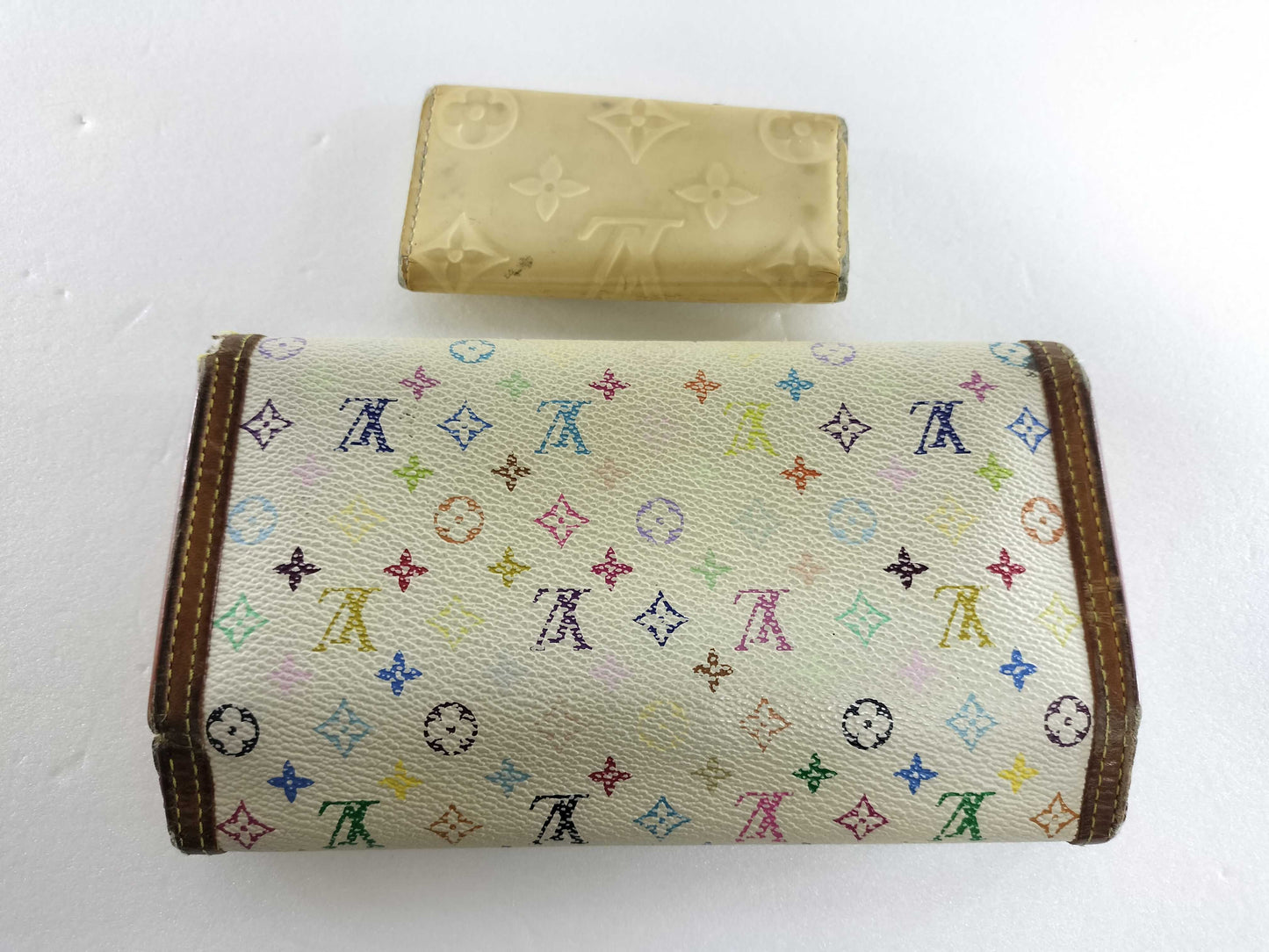 LOUIS VUITTON Monogram Multicolore Multicolore/Vernis Wallet and Key Case Set