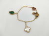 Van Cleef&Arpels Lucky Alhambra Multi 4P Motif YG Au750 13.2g Bracelet Bangle