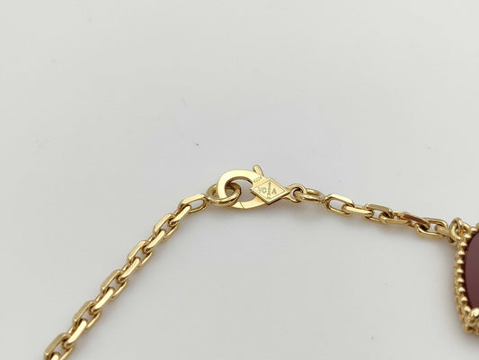 Van Cleef&Arpels Lucky Alhambra Multi 4P Motif YG Au750 13.2g Bracelet Bangle
