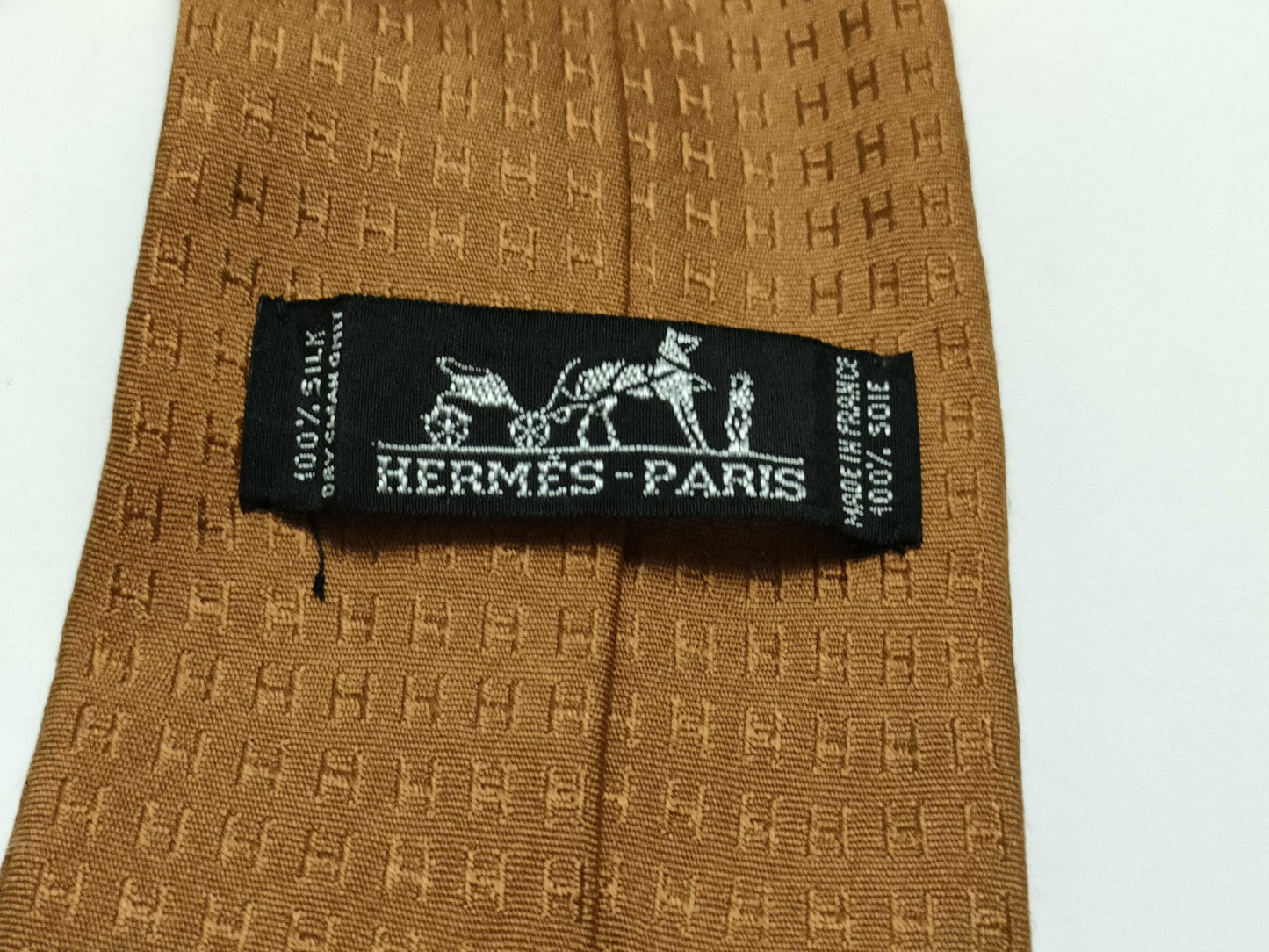 HERMES H logo tie