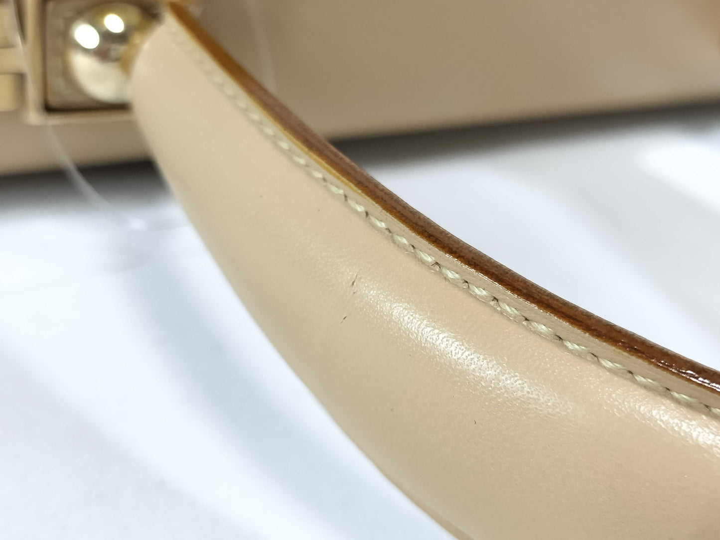 Salvatore Ferragamo Gancini Handbag, Camel Beige, 2-Way Handbag