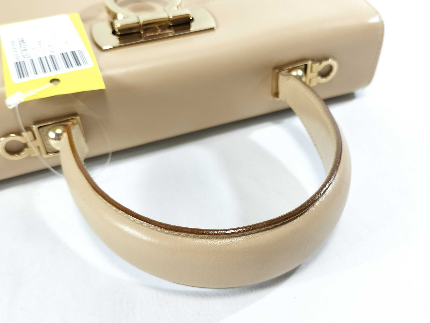 Salvatore Ferragamo Gancini Handbag, Camel Beige, 2-Way Handbag