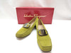 Salvatore Ferragamo Vara Suede Green Pumps