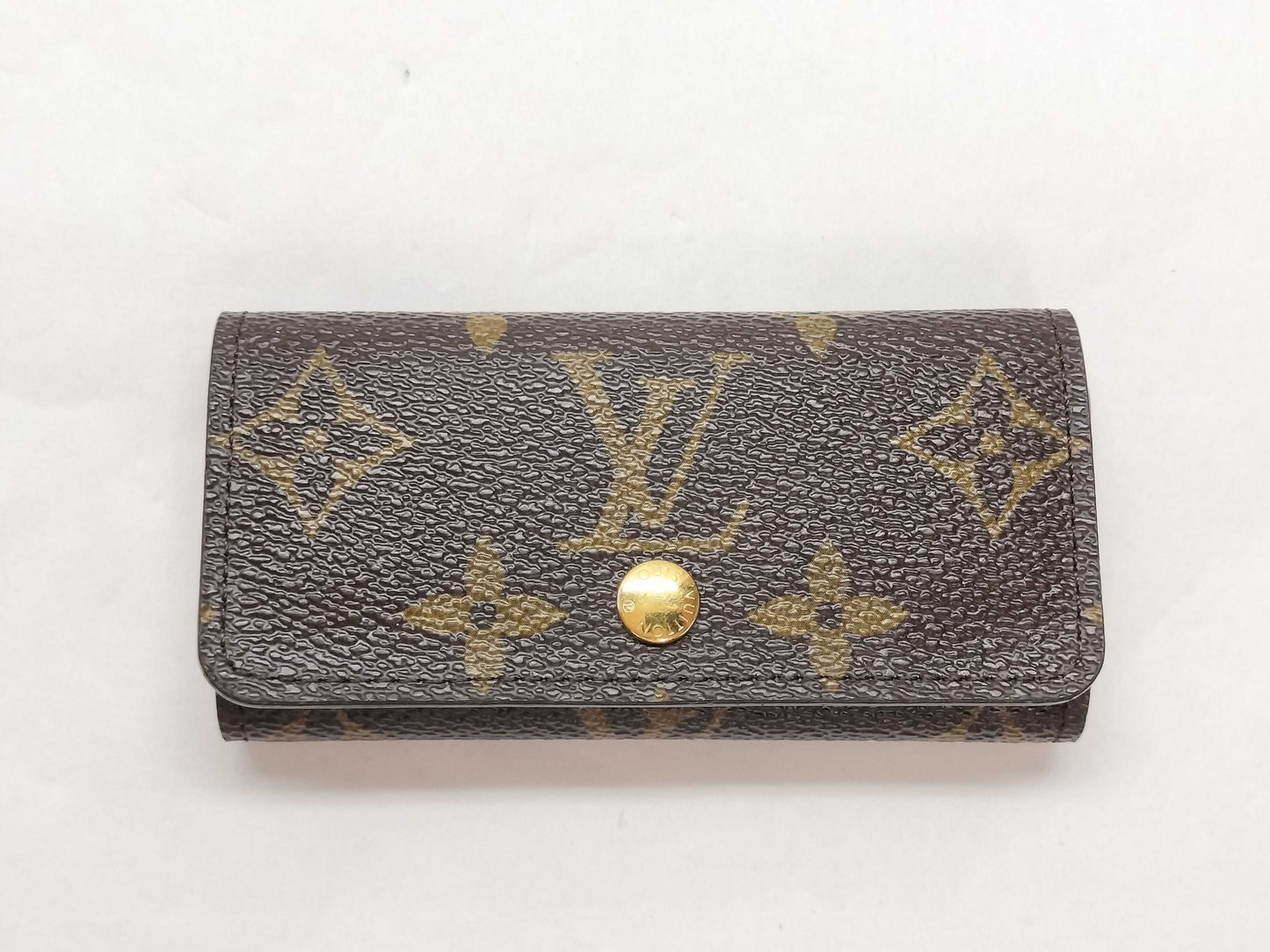 LOUIS VUITTON Monogram Key Case, 4-Ring, Personalized Key Case/Key Holder