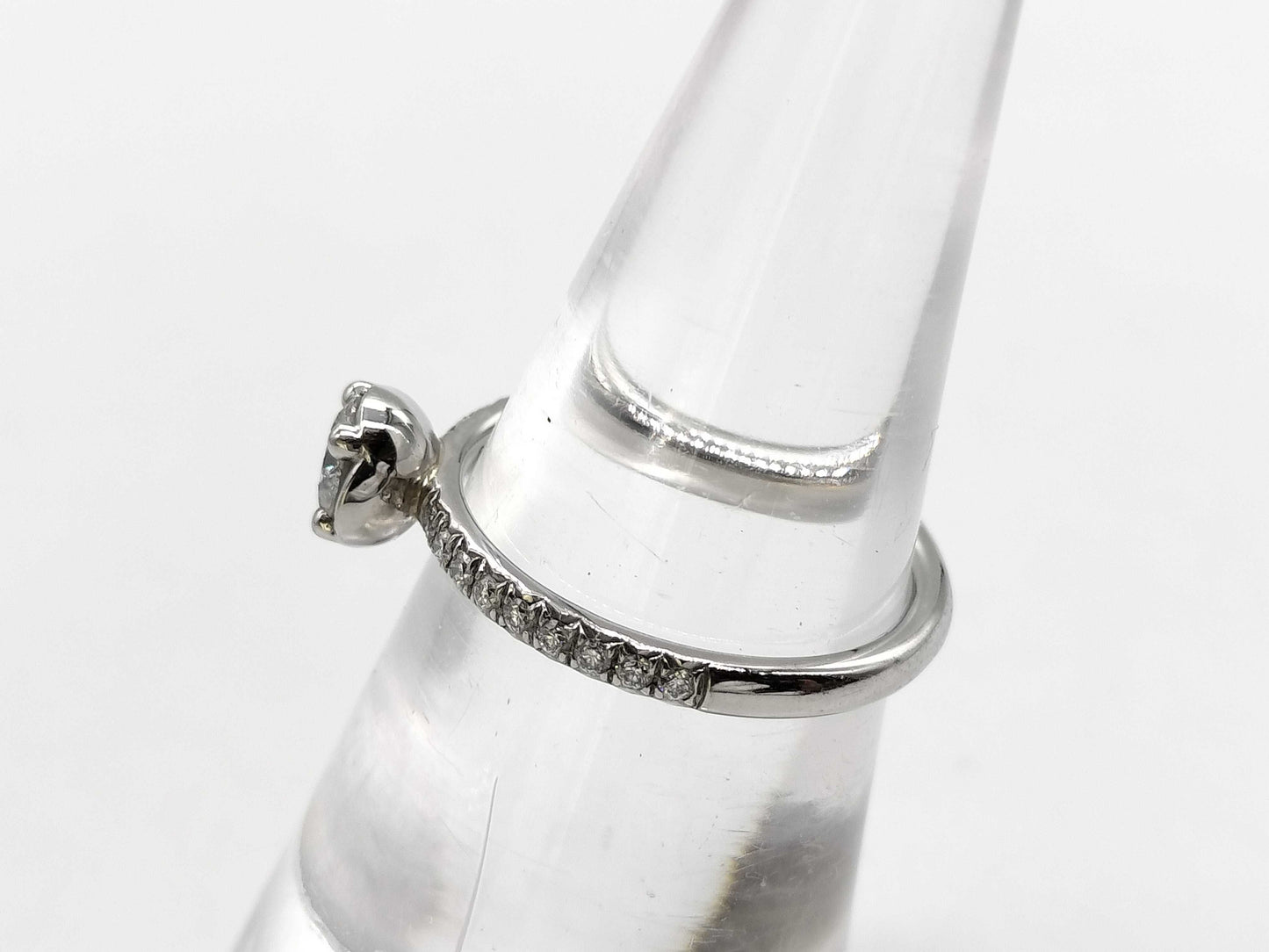 PIAGET Rose D0.32ct Half Eternity Pt950 3.1g Ring