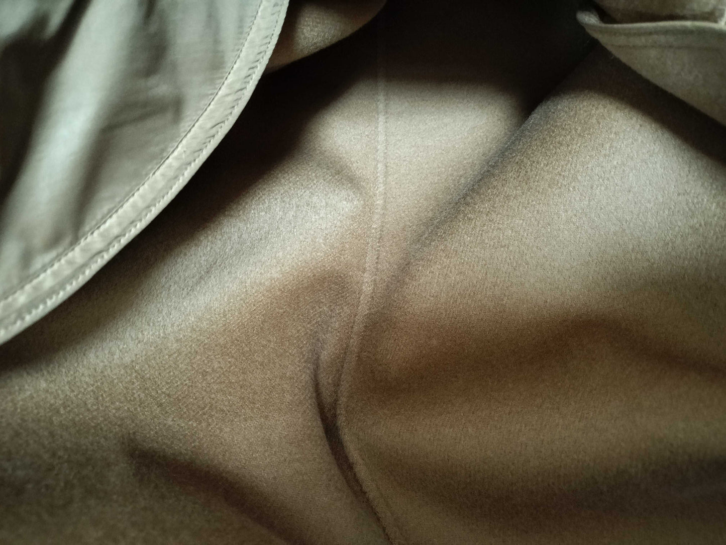 MaxMara SMAXMARA/MaxMara/Wool Stand Collar Long Coat/Camel Coat