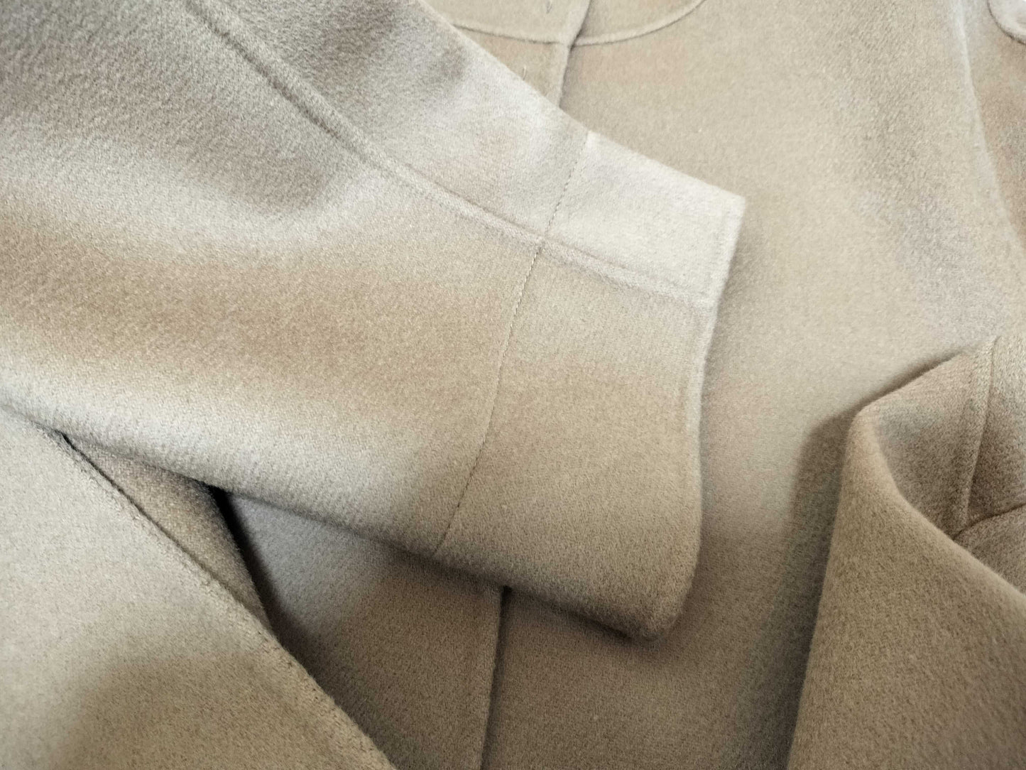 MaxMara SMAXMARA/MaxMara/Wool Stand Collar Long Coat/Camel Coat