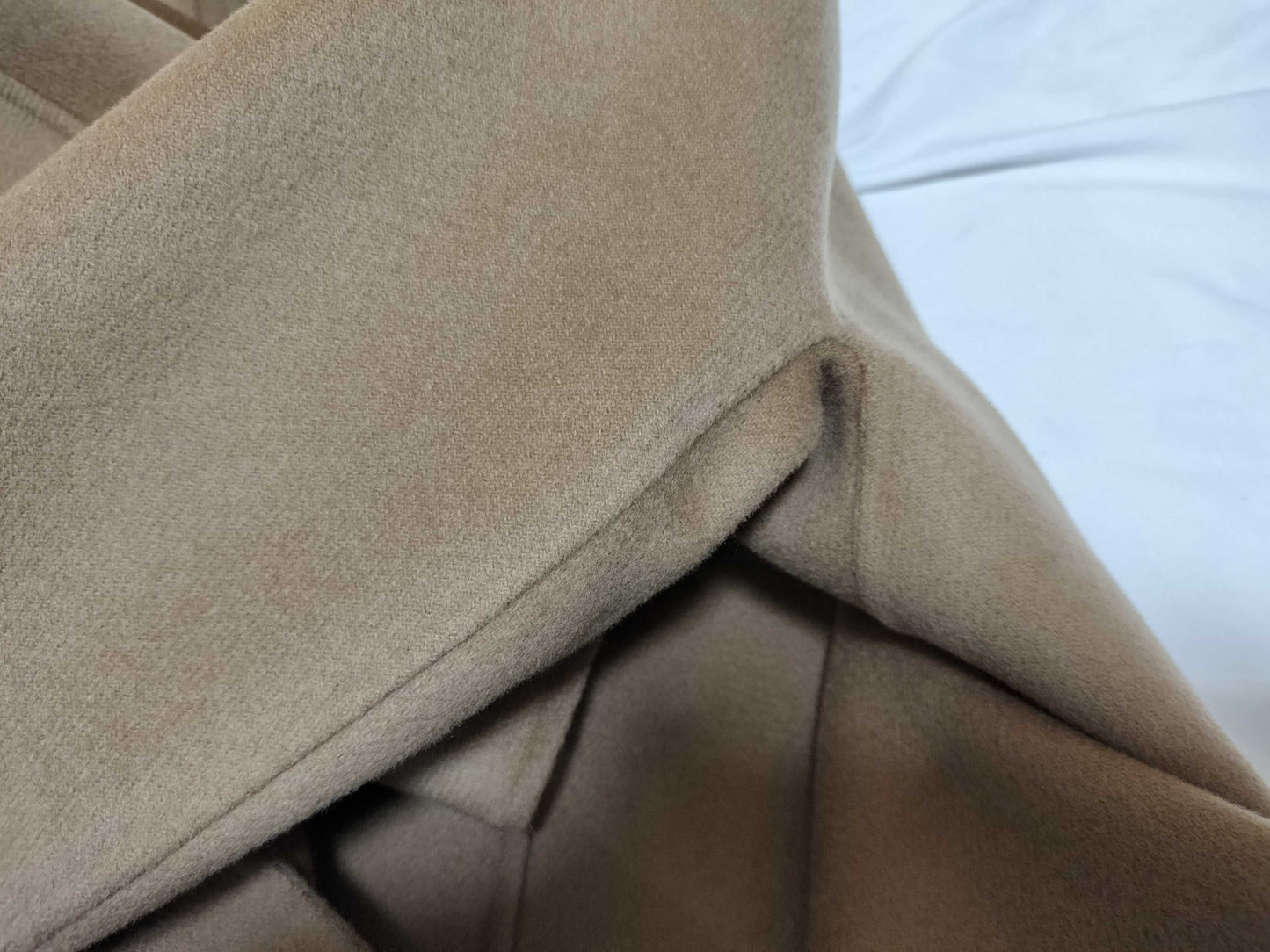 MaxMara SMAXMARA/MaxMara/Wool Stand Collar Long Coat/Camel Coat