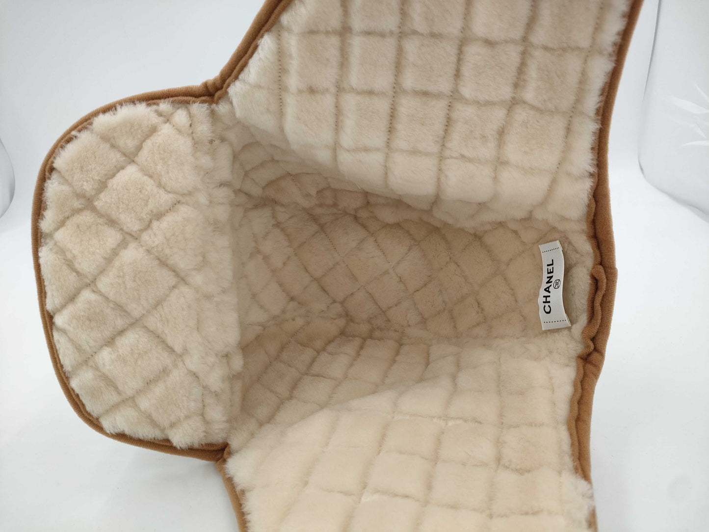 (10462_0124) CHANEL Mouton Material Hat Coco Mark Other Apparel