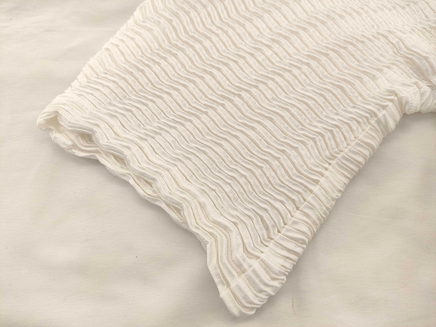 ISSEY MIYAKE Pleated Cardigan White Cardigan