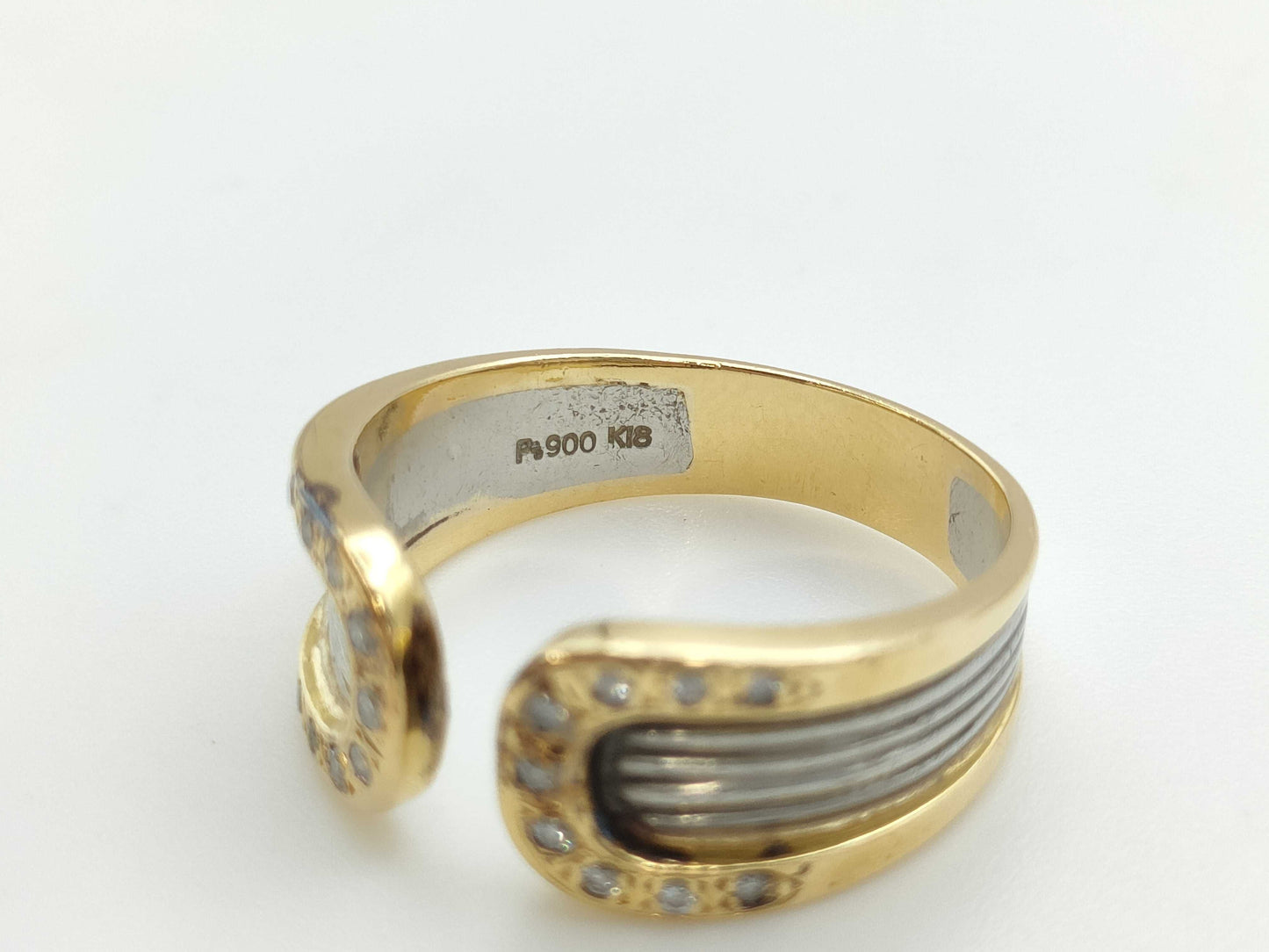 D0.15ct K18/Pt900 5.8g Ring