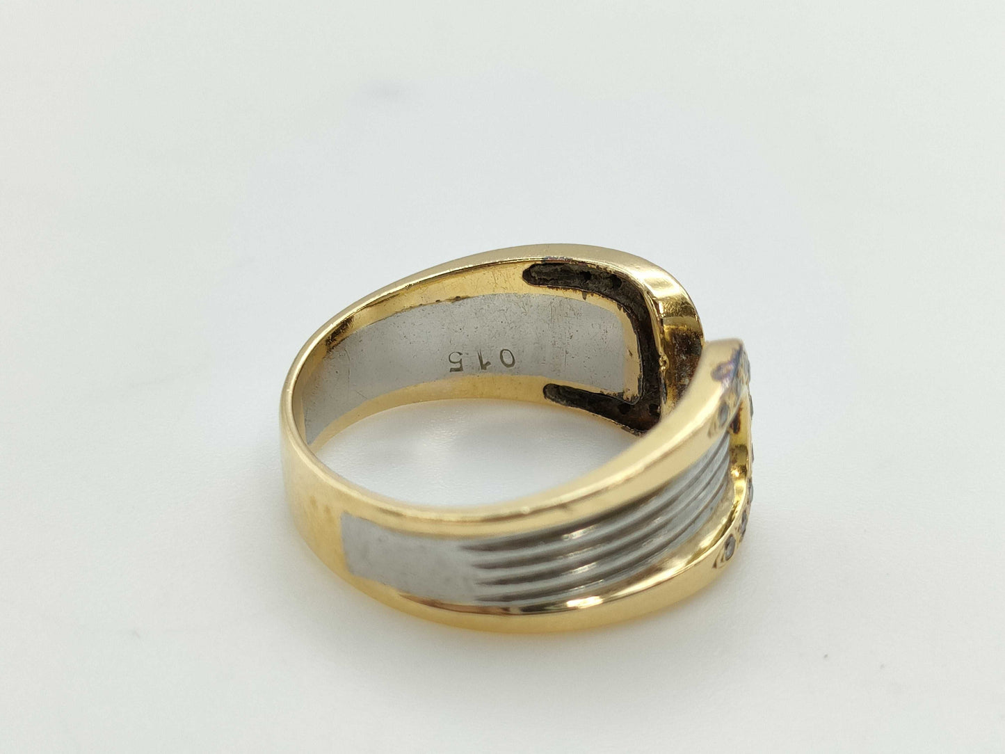 D0.15ct K18/Pt900 5.8g Ring